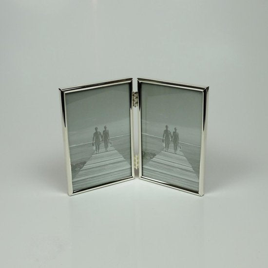 Zilvere Fotolijst 2-luik 10x15cm