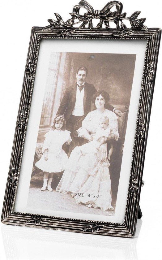 Lescadres Classic - Fotolijst - Antiek Zilver - Strik Staand - 9 x13