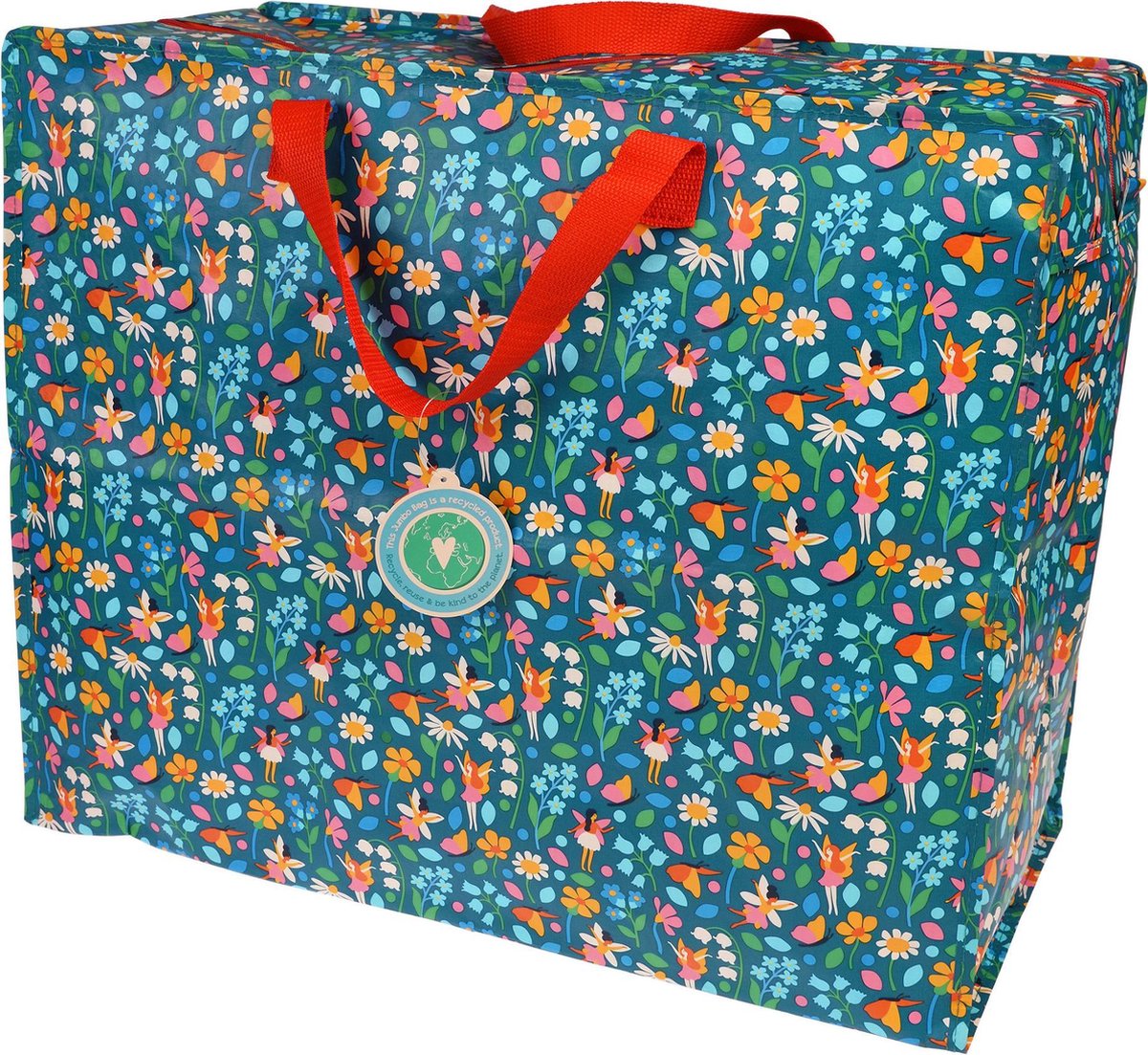 XXL tas/ Jumbo Shopper Elfjes in de tuin