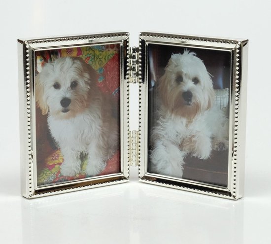 AL - Fotolijst - Zilve - Parel - 2-luik staand 15 x 20 cm