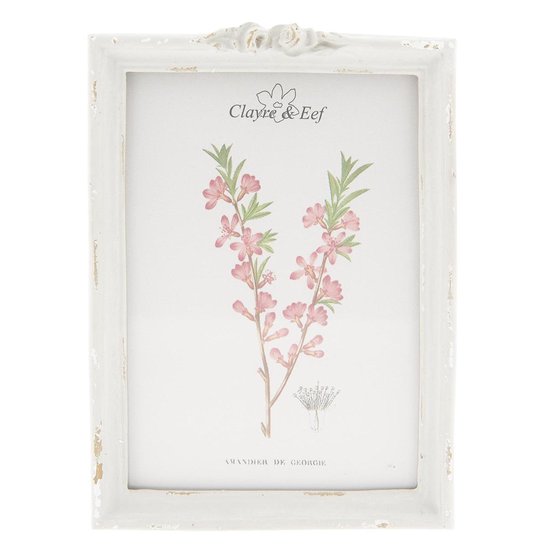 Clayre & Eef Fotolijst 2F0554L 15*2*20 cm / 13*18 cm - Grijs Polyresin / glas Fotokader Wissellijst Foto Frame