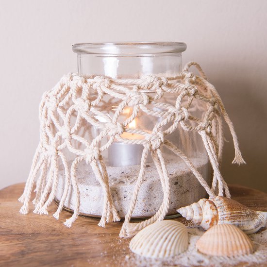 Clayre & Eef Vaas Ø12*12 cm Glas Rond Decoratie Vaas Decoratie Pot