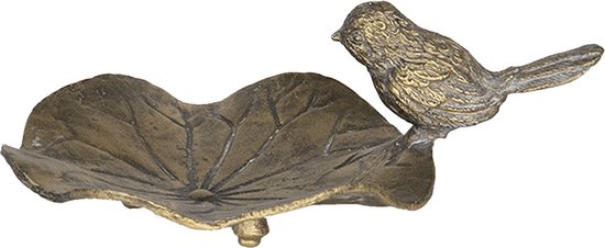 Clayre & Eef Serveerschaal 13*9*4 cm Koperkleurig Metaal Presenteerschaal Dienblad Decoratie Schaal