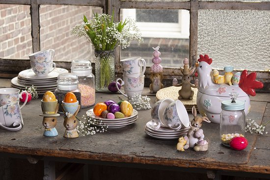 Clayre & Eef Voorraadpot Deksel 350 ml Groen Ijzer Glas Rond Voorraadbus Bewaarpot Opbergpot