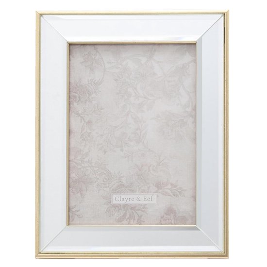 Clayre & Eef Fotolijst 2F0622M 18*2*23 / 13*18 cm Zilverkleurig Kunststof / Glas,Fotokader,Wissellijst,Foto Frame