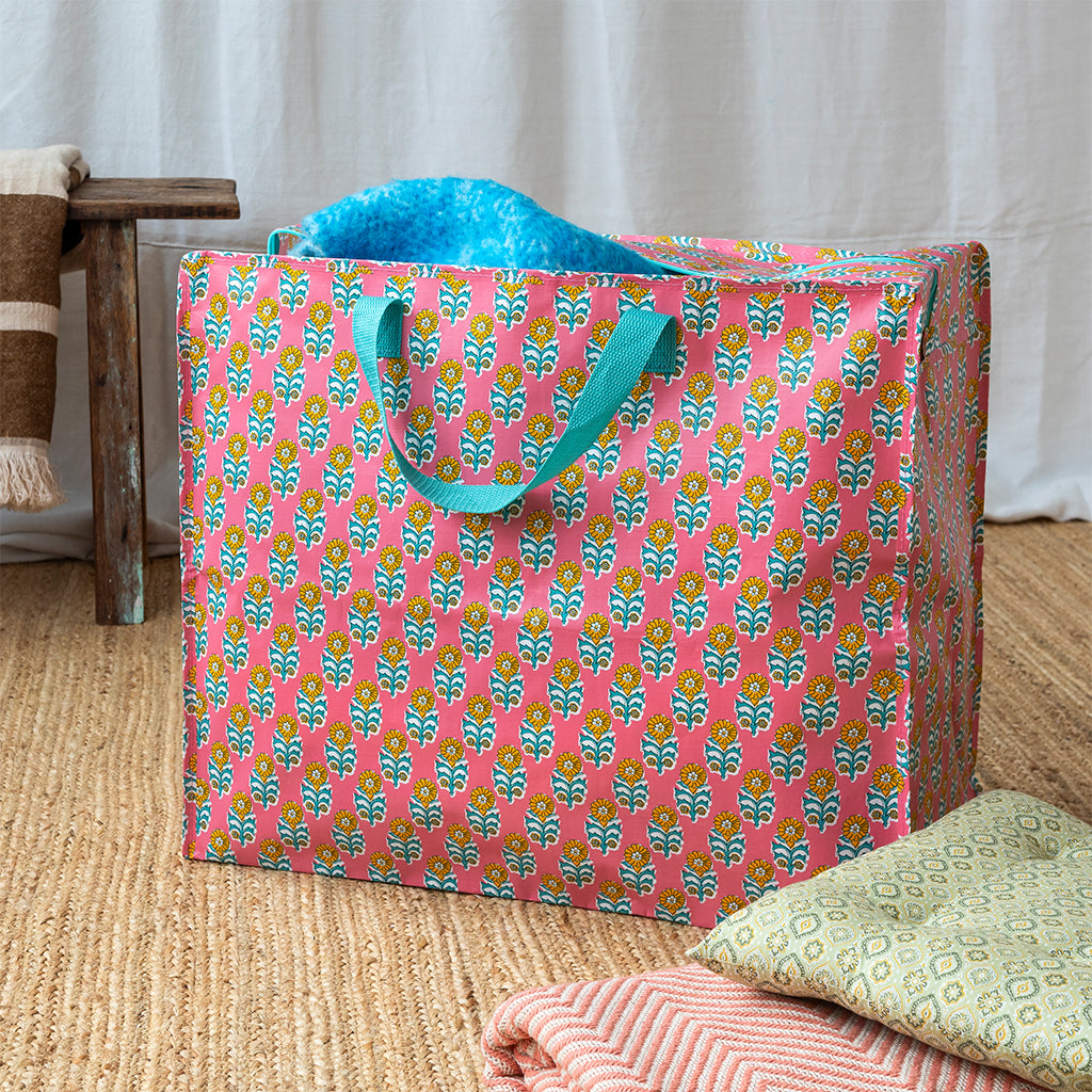 Rex London Jumbo Opbergtas Daksha β XXL Opbergzak met Rits β Stevige Shopper voor Verhuizen, Was & Opslag