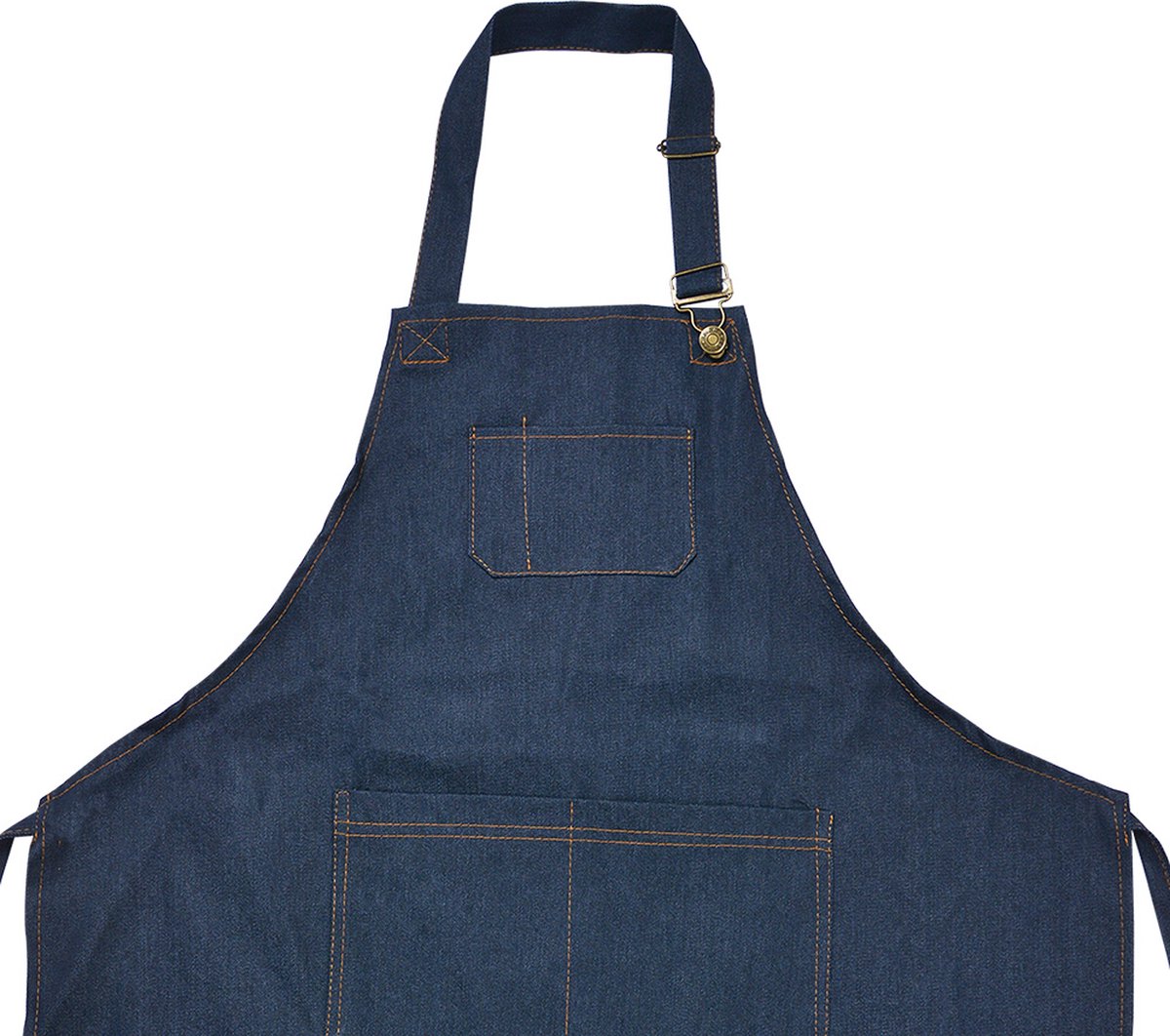 Clayre & Eef Keukenschort 77x68 cm Blauw Polyester