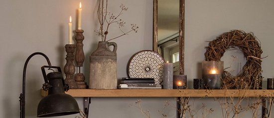 Clayre & Eef Decoratie Vaas Ø 19*33 cm Bruin Keramiek