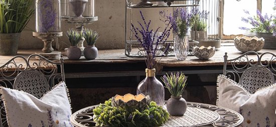 Clayre & Eef Bloempot Binnen Ø 15*8 cm Grijs Steen Rond Plantenpot