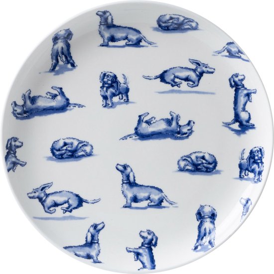 Ontbijt bordje Teckel Nhaan | Heinen Delfts Blauw | Janny van der Heijden| Souvenir
