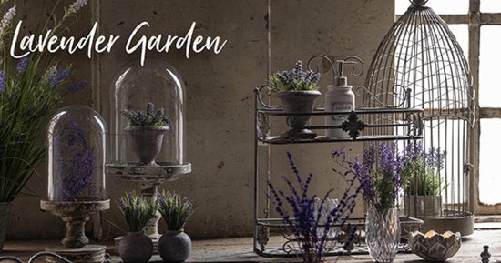 Clayre & Eef Bloempot Binnen Ø 12*12 cm Paars Keramiek Plantenpot