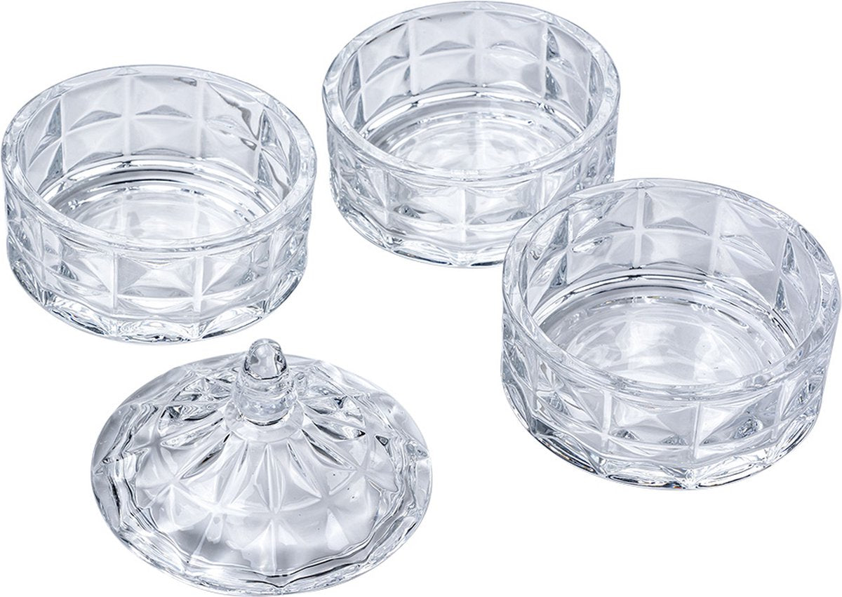 Clayre & Eef Voorraadpot Deksel Ø 13x23 cm Transparant Glas