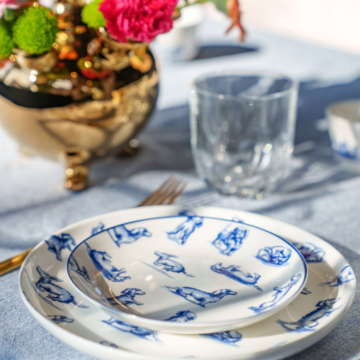 Heinen Delfts Blauw - Teckel Nhaan - Gebaksbordje - 15 cm