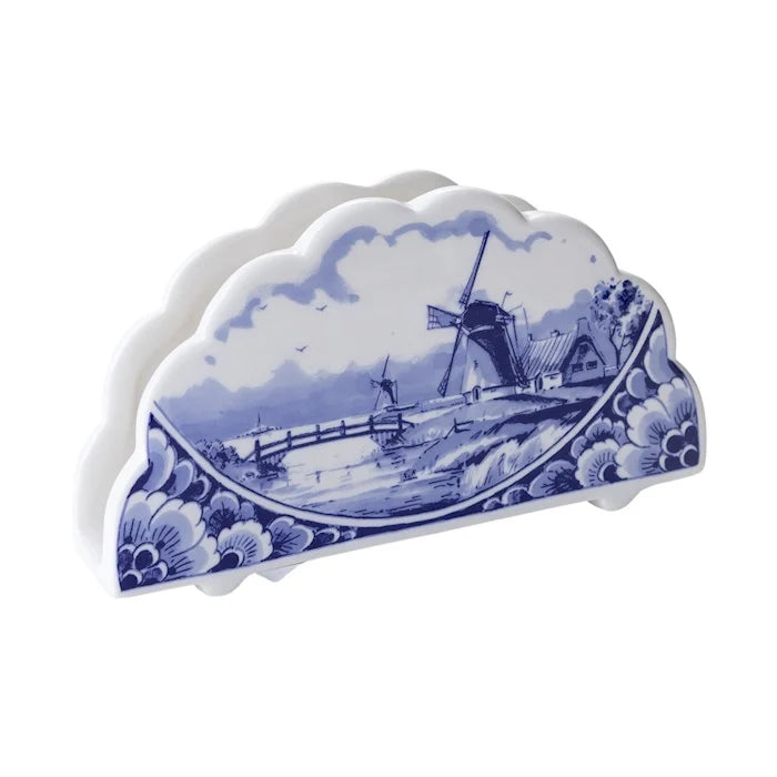Heinen Delfts Blauw - Servethouder - Molen
