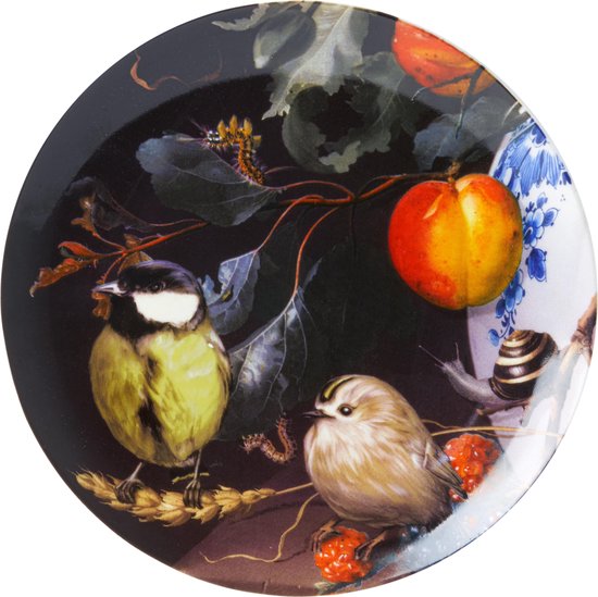 Bord Vogels middel| Heinen Delfts Blauw | Wandbord | Delfts Blauw bord | Design |
