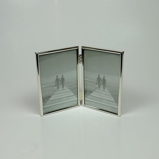 Zilvere Fotolijst 2-luik 10x15cm