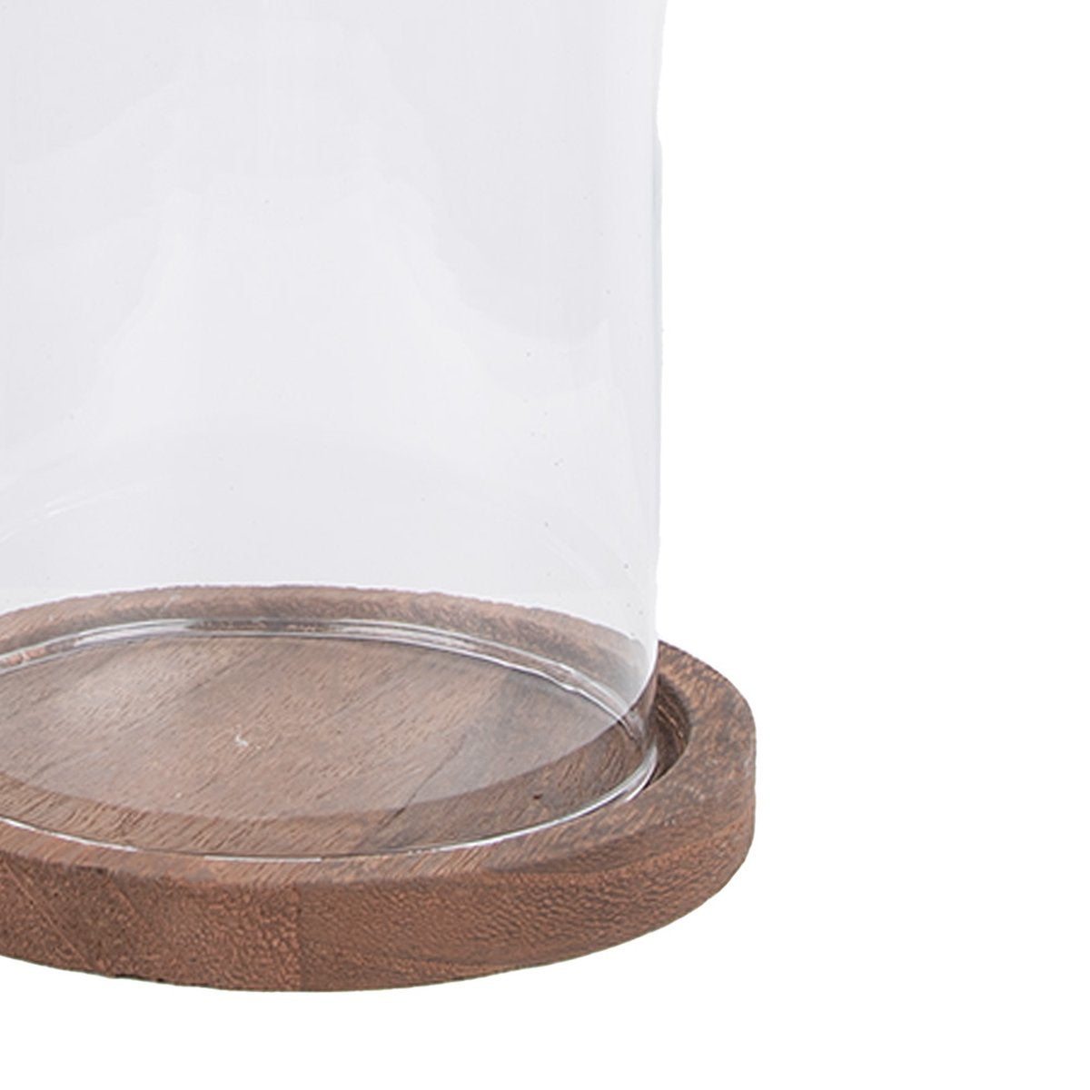 Clayre & Eef Stolp Ø 12x16 cm Transparant Glas Hout