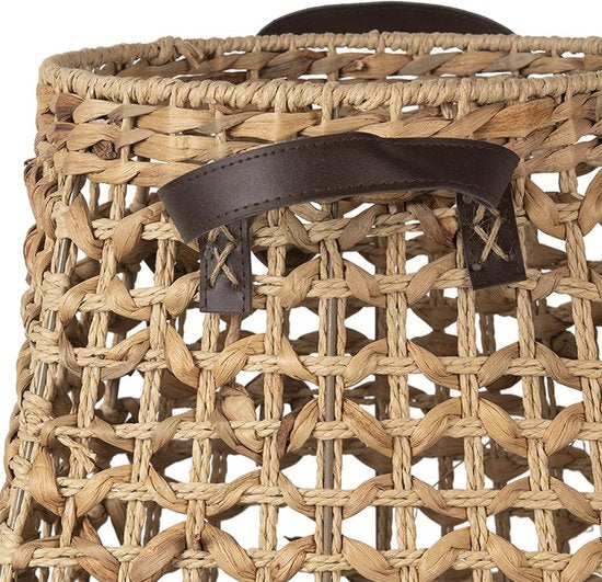 Clayre & Eef Opbergmand 37*37*37 cm Bruin Zeegras Planthouder Mand