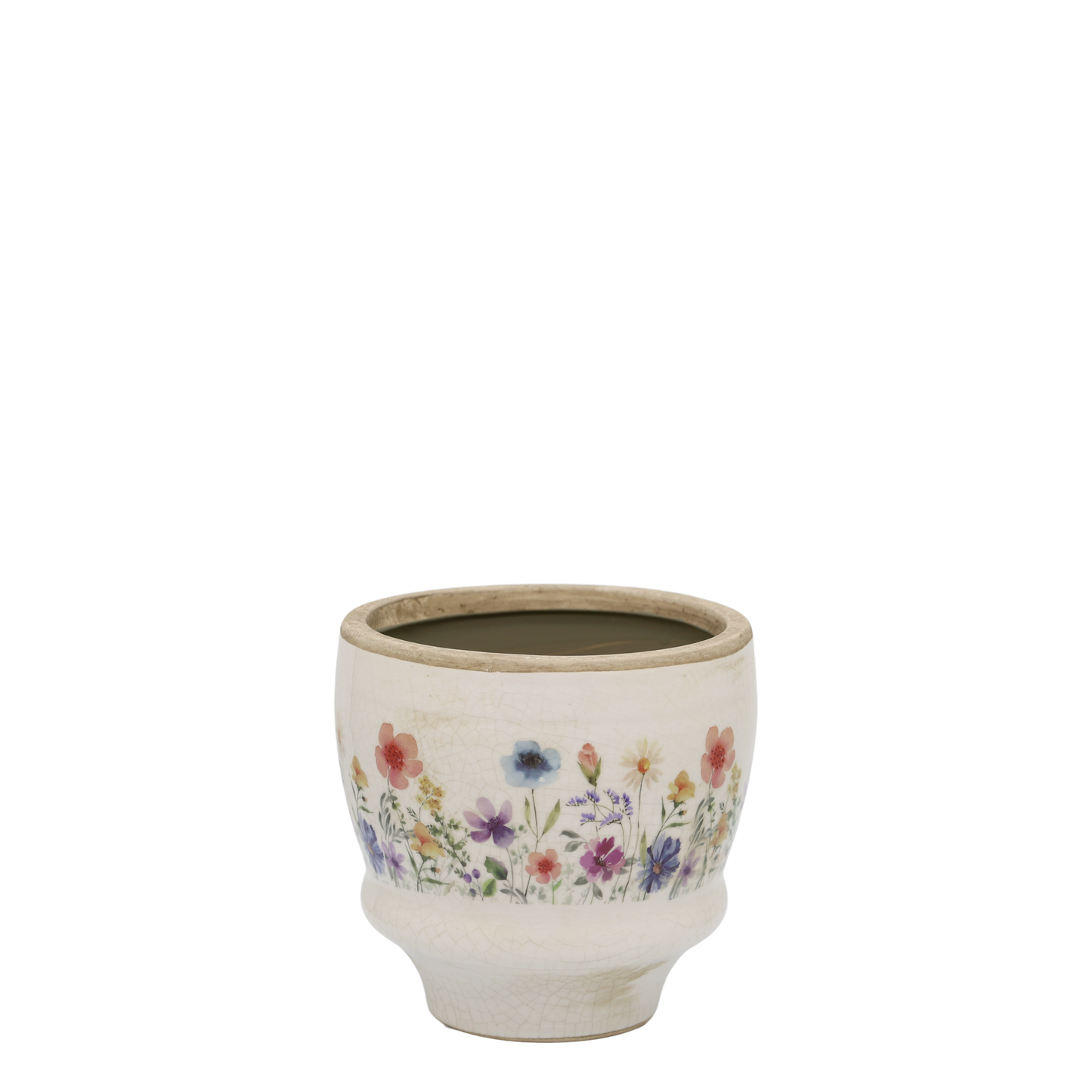 Chic Antique Fleurville Bloempot / Plantenpot – Met Wilde Bloemen decoratie – Frans-landelijke Decoratie