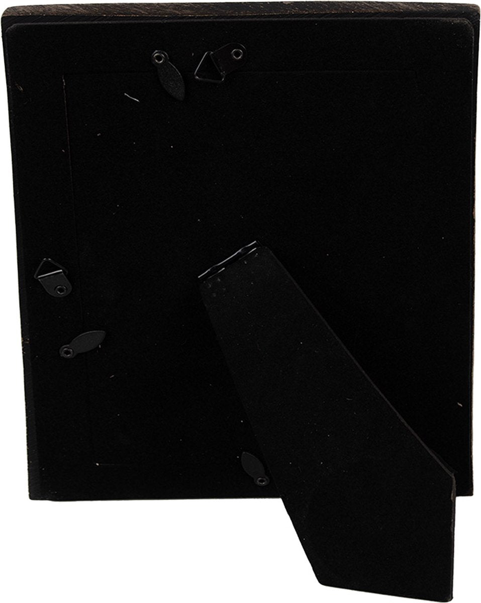 Clayre & Eef Fotolijst 13x18 cm Zwart Kunststof Glas Fotokader