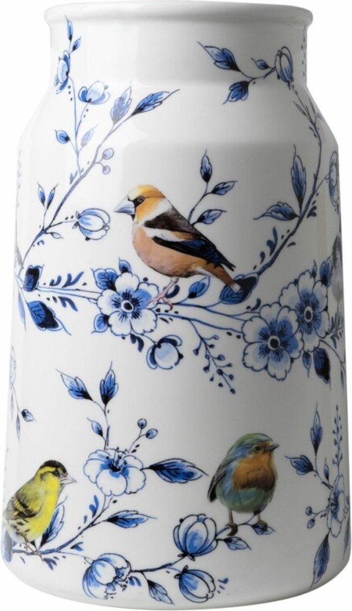 Heinen Delfstblauw vaas Melkbus bosvogels