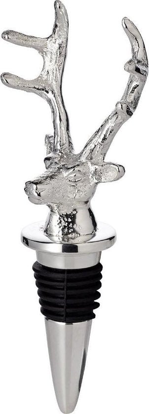 Edzard Hirsch - Flessenstop - Verzilverd - Hert - 14 cm