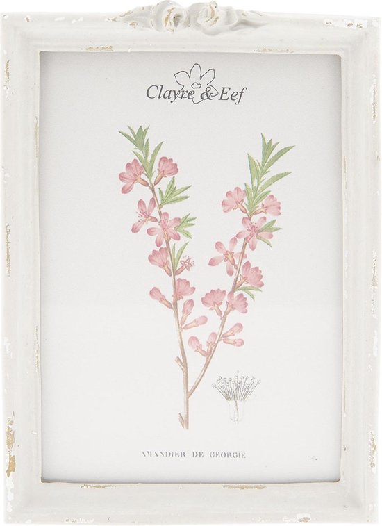 Clayre & Eef Fotolijst 2F0554L  15*2*20 cm / 13*18 cm - Grijs Polyresin / glas Fotokader Wissellijst Foto Frame