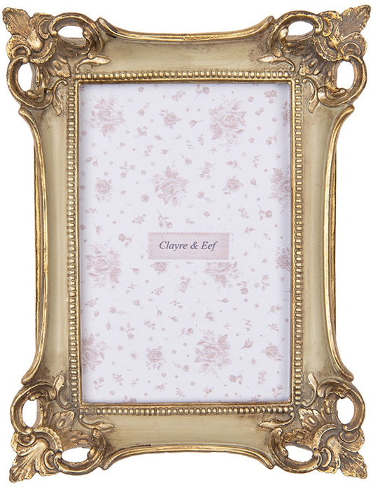 Clayre & Eef Fotolijst 10x15 cm Goudkleurig Kunststof Glas