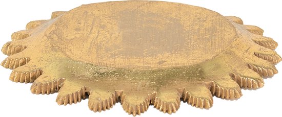 Clayre & Eef Decoratie schaal Ø 20*2 cm Goudkleurig Kunststof Rond Takken