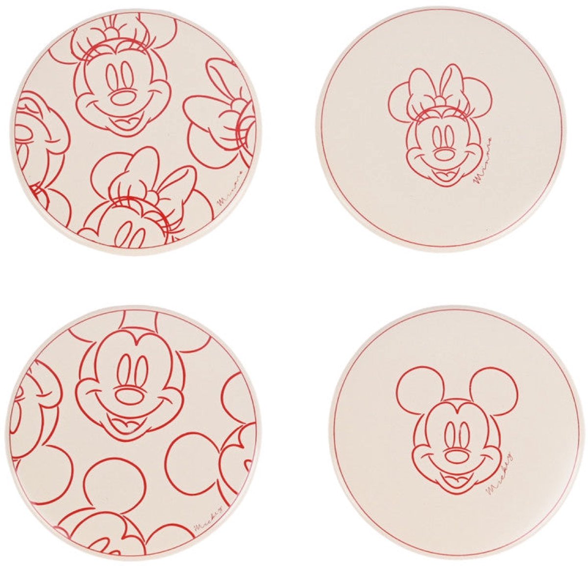 Disney Home Mickey & Minnie Mouse Onderzetters