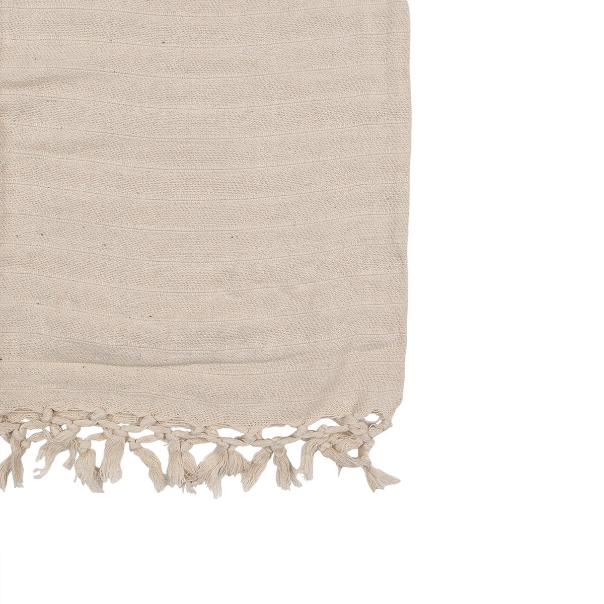 Clayre & Eef Plaid 125x150 cm Beige Katoen Strepen Deken