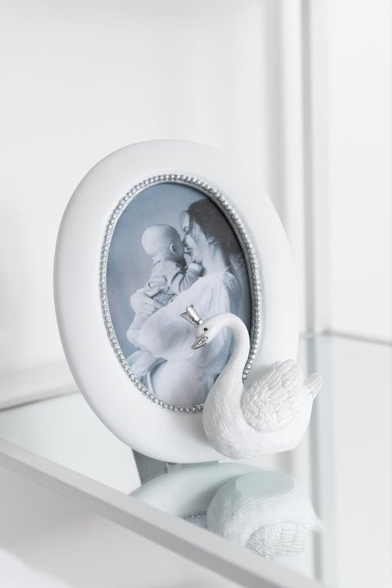 J-line Swan - Fotolijst - Wit/Zilver - 10 x 15