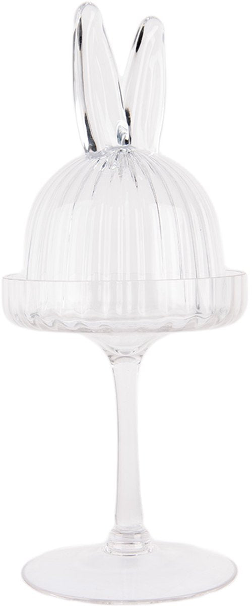 Clayre & Eef Stolp Konijn Ø 12x29 cm Transparant Glas