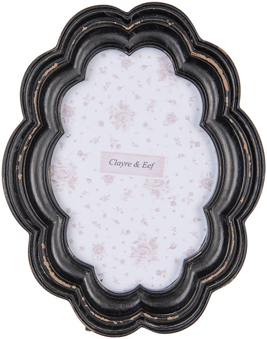 Clayre & Eef Fotolijst 10x15 cm Zwart Kunststof Glas