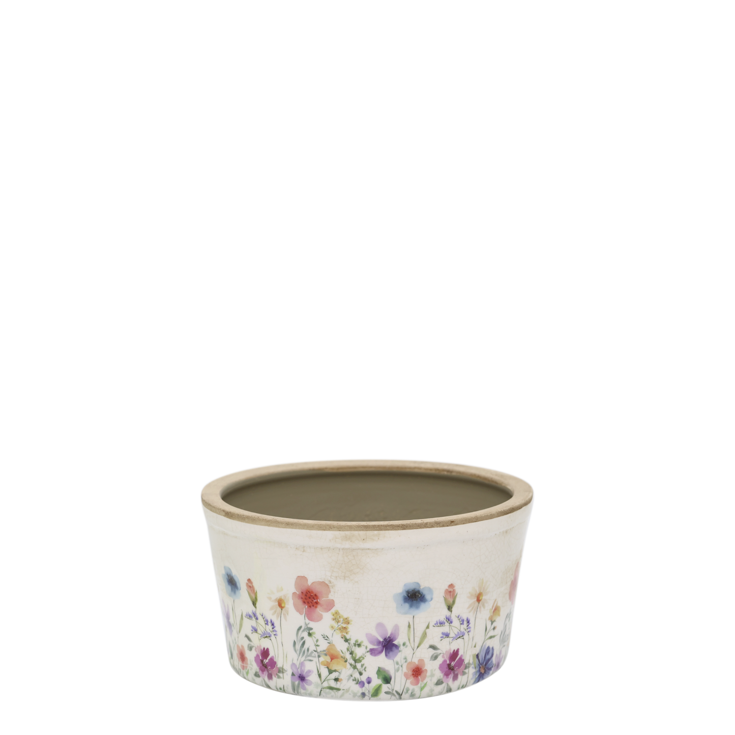 Chic Antique Fleurville Bloempot / Plantenpot – Met Wilde Bloemen decoratie – Frans-landelijke Decoratie
