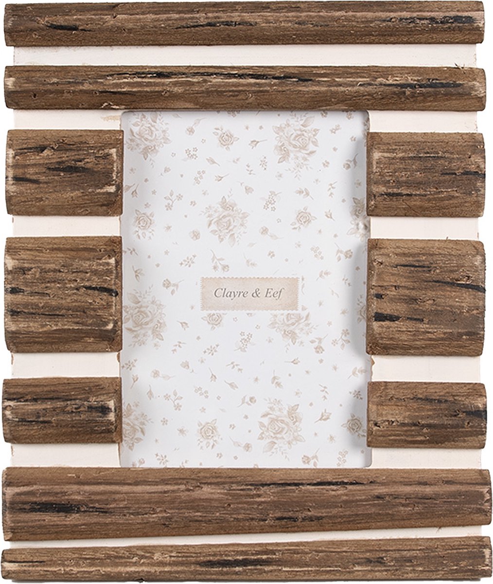 Clayre & Eef Fotolijst 13x18 cm Bruin Hout Glas Rechthoek Fotokader