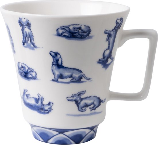 Theemok Teckel Nhaan 350 ml | Heinen Delfts Blauw | Janny van der Heijden| Souvenir