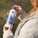 Heinen Delftblauw Waterfles Grachtenpanden Geïsoleerd RVS