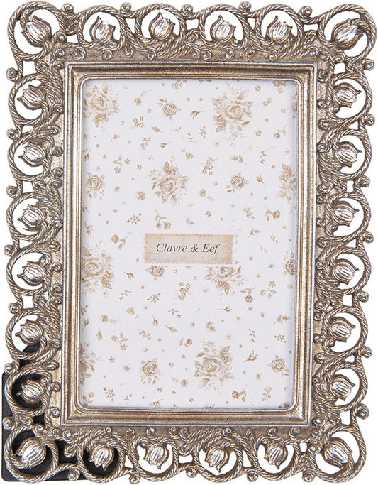 Clayre & Eef Fotolijst 10x15 cm Zilverkleurig Kunststof Glas