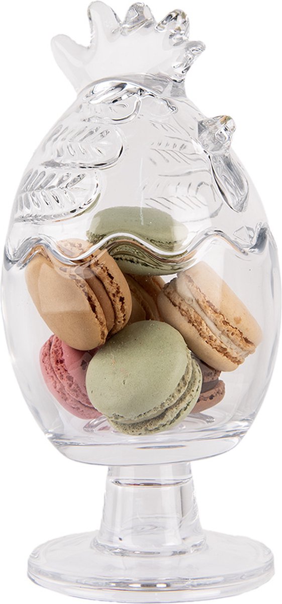 Clayre & Eef Glazen potje Kip Ø 10x22 cm Transparant Glas