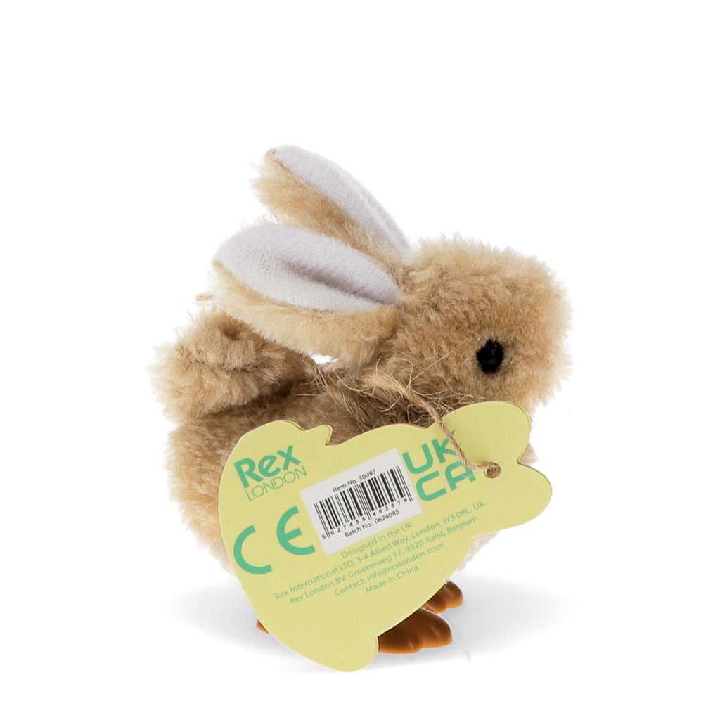 Rex London Fluffy Opwindbaar Konijntje – Zacht Wind-Up Speelgoed