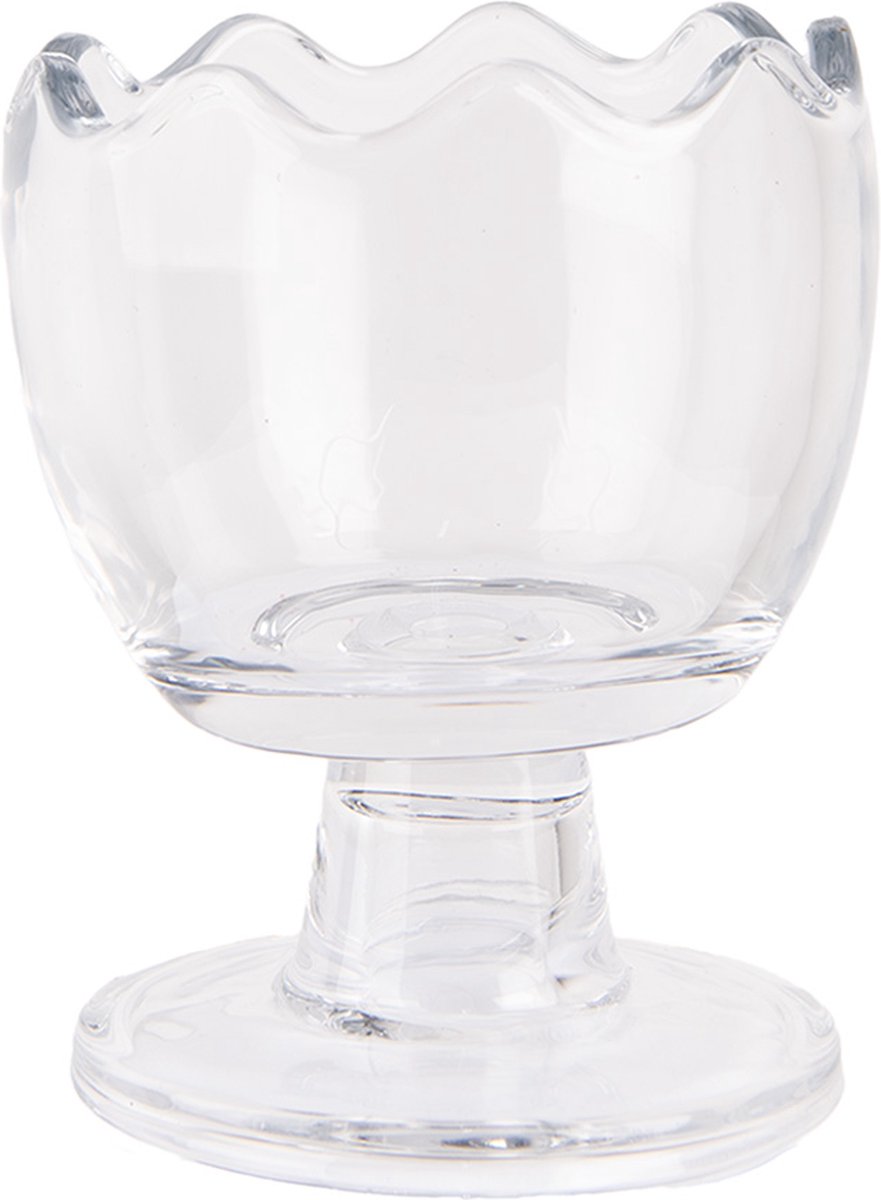 Clayre & Eef Glazen potje Kip Ø 10x22 cm Transparant Glas