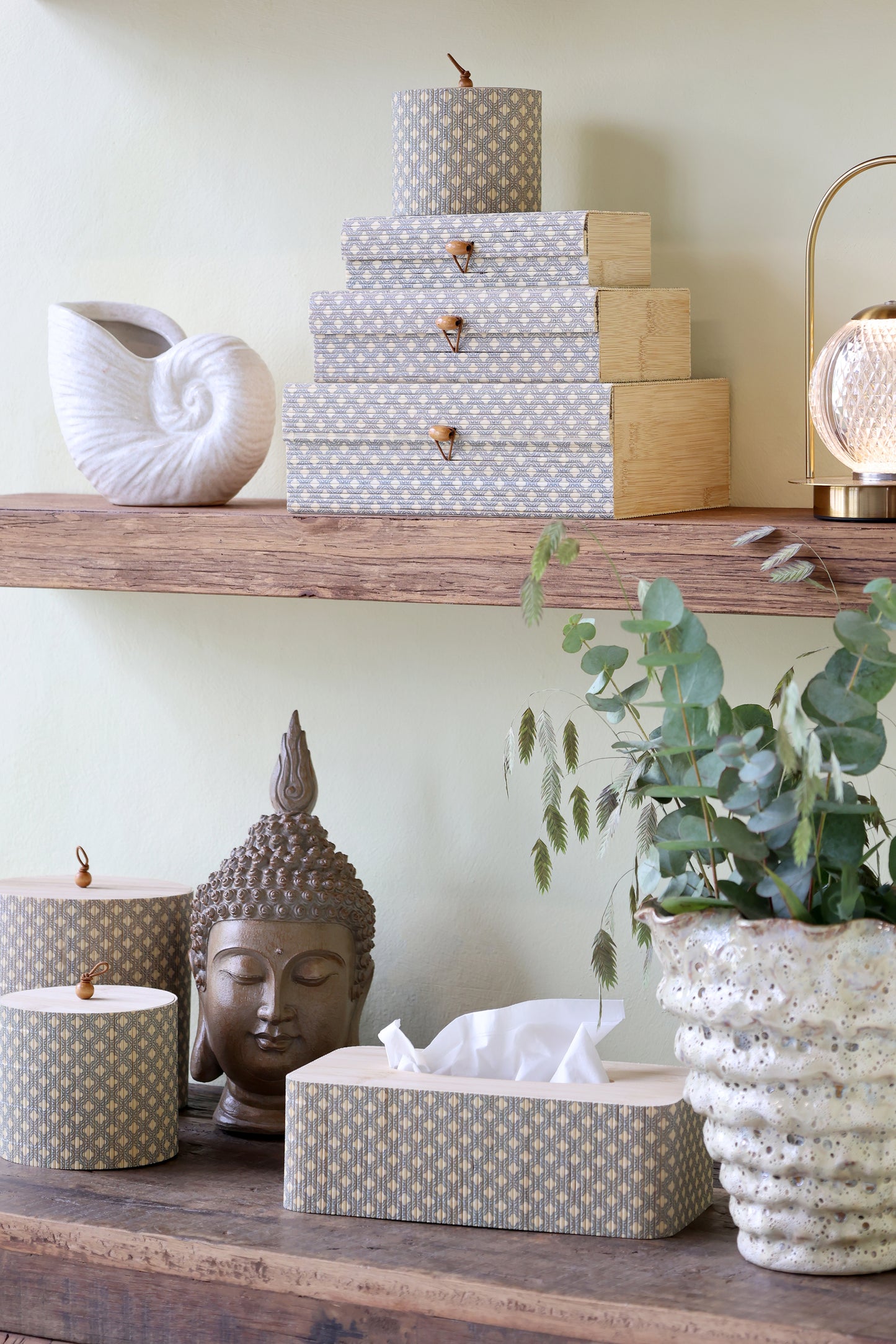 Chic Antique Amilly Bamboe Tissuehouder – Bamboe Tissue Box voor Interieur – Landelijke Stijl