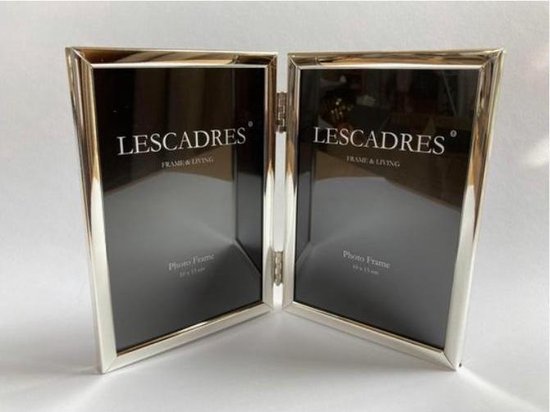Lescadres Rome - Fotolijst - Tweeluik - Zilver - 9 x 13