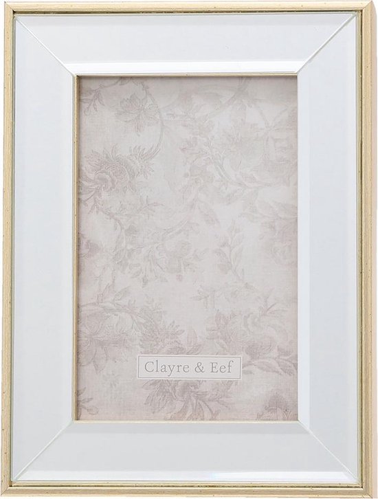 Clayre & Eef Fotolijst 2F0622S 15*2*20 / 10*15 cm Zilverkleurig Kunststof / Glas,Fotokader,Wissellijst,Foto Frame