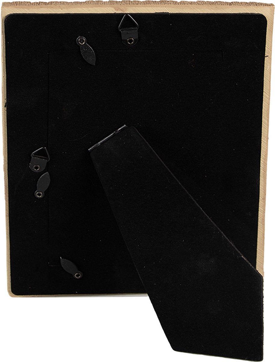 Clayre & Eef Fotolijst 10x15 cm Bruin Kunststof Glas Rechthoek Fotokader