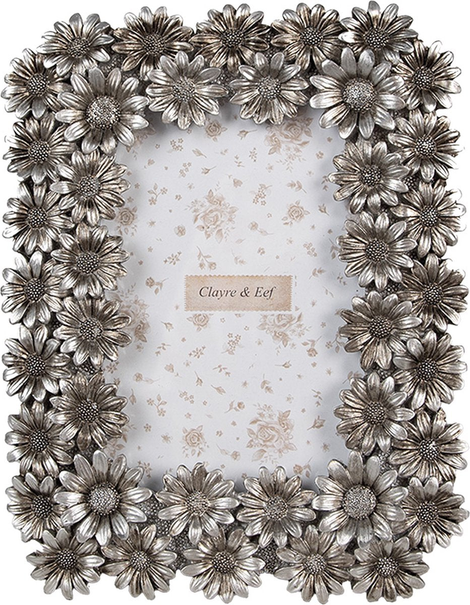 Clayre & Eef Fotolijst 10x15 cm Zilverkleurig Kunststof Glas Fotokader