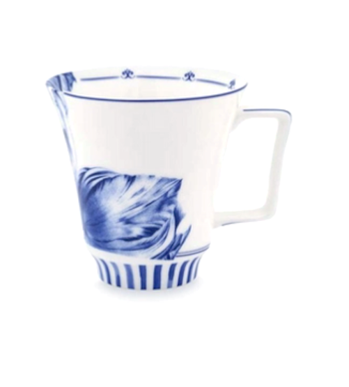Heinen Delfts Blauw Sharing Moments - Mok - Tulip Stripes - Set van 2