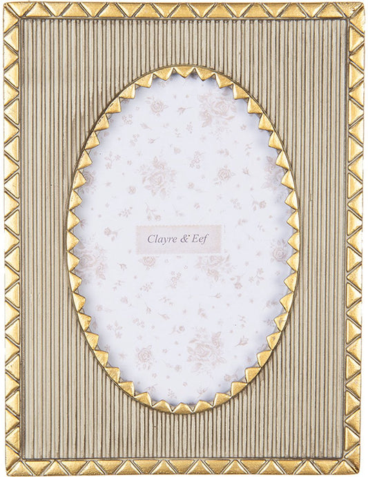 Clayre & Eef Fotolijst 10x15 cm Beige Kunststof Glas