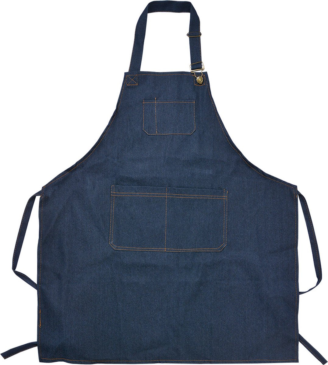 Clayre & Eef Keukenschort 77x68 cm Blauw Polyester